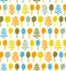 Decorative bright pattern with trees Seamless doo