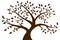 Decorative Brown Tree Silhouette for your design