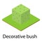 Decorative bush icon, isometric style