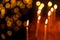 Decorative Candles Lit On Diwali
