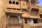 Decorative carving on traditional haveli, Jaisalmer, India