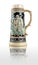 Decorative ceramic german beer stein