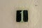 Decorative ceramic house number 1 tile on the wall, characteristic decorative element, number