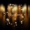 Decorative Christmas background with gold bokeh lights