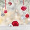 Decorative christmas background with snow.