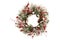 Decorative Christmas Wreath with Branches, Greens and Holly Berries