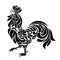 Decorative cockerel. Stylized rooster