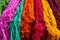 Decorative colored Berber wool