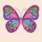 Decorative colorful butterfly