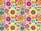 Decorative colorful funny seamless pattern