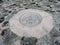 Decorative concrete Mayan stepping stone