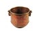 Decorative copper bowl isolated