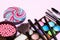 Decorative cosmetics for festive party makeup