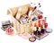 Decorative cosmetics for makeup.