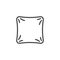 Decorative cushion pillow line icon