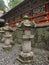 Decorative details of traditional Japanese shrine and temple