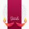 Decorative diwali diya artistic background