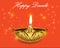 Decorative Diwali Lamps, happy diwali greeting card