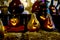 Decorative dried gourds for Halloween
