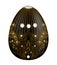 Decorative egg black o with abstract motifs in contour style is