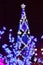 Decorative electrics tree bulbs flowers on New Year Eve