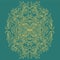 Decorative element traditional damask pattern