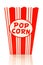 Decorative empty paper popcorn cup