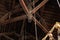 Decorative fastening, on supporting beams under the roof of the Church of Nativity in Bethlehem in the Palestinian Authority,