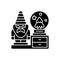 Decorative figurines black glyph icon