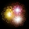 decorative fireworks explosions poster