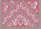 Decorative floral geometrical design pattern red background