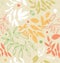 Decorative floral seamless pattern in pale colors