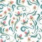 Decorative floral seamless pattern. Vector pastel color flowers.