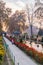 Decorative fountain in Mughal Garden