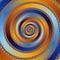 Decorative fractal rainbow spiral