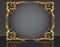 Decorative frame with pattern gold pearl