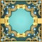 decorative frame with pattern gold pearl