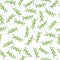 Decorative fresh green branch seamless pattern.