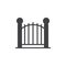 Decorative gate icon vector