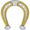 Decorative golden horseshoe