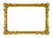 Decorative golden vintage frames, Golden baroque frame on transparent background