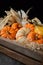 Decorative Gourds in Wood Crate