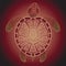 Decorative graphic turtle, tribal totem animal, illustra