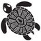 Decorative graphic turtle, tribal totem animal, illustra