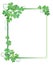 Decorative green frame with shamrock - vector