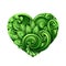 Decorative Green Heart Talisman