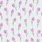 Decorative hand drawn trendy artistic tulip flower vector seamless pattern for textile and printing-Modern ditsy floral texture