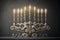 Decorative Hanukkah candles menorah