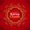 Decorative happy karwa chauth festival greeting design