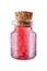 Decorative heart background with lot of valentines hearts. Red crochet heart in glass bottle, Love concept, Valentine& x27;s Day,